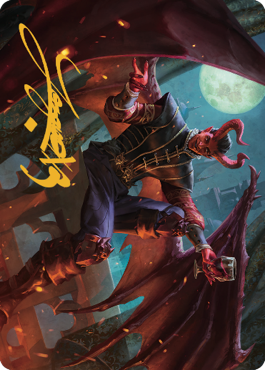 Raphael, sauveur démoniaque, carte d'art (40) (signature estampée or) [Commander Legends: Battle for Baldur's Gate Art Series]