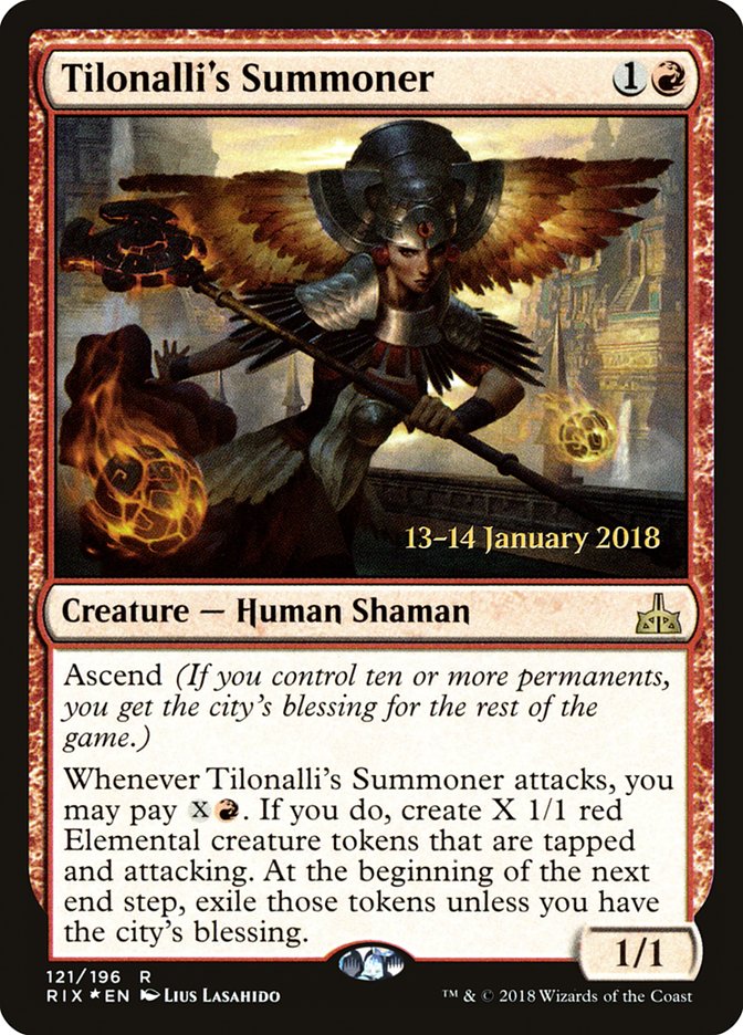 Invocatrice de Tilonalli [Cartes promos Prerelease Les Combattants d'Ixalan]