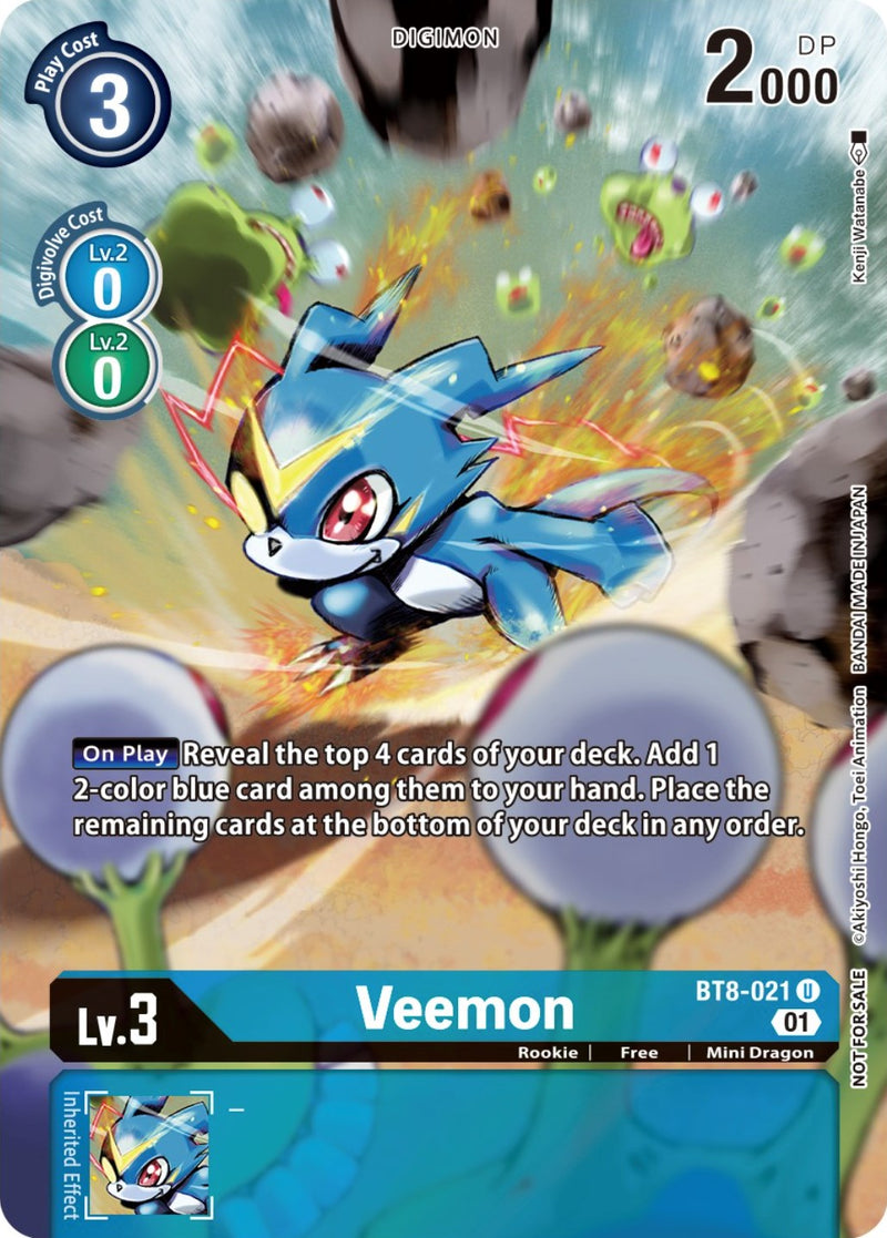 Veemon [BT8-021] (Paquete de prelanzamiento Fase Dimensional) [Promociones Despertar Nuevo]