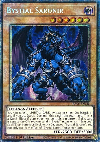 Image for Bystial Saronir (Starlight Rare) (RA05-EN023) (RA05) - YuGiOh