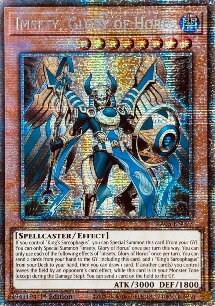 Image for Imsety, Glory of Horus (Starlight Rare) (RA05-EN027) (RA05) - YuGiOh