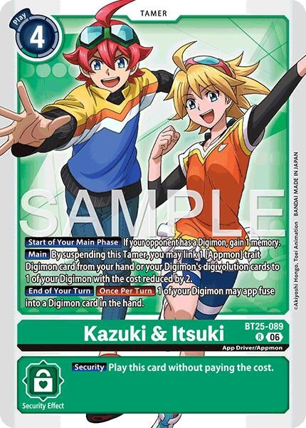 Image for Kazuki & Itsuki (BT25-089 R) (BT-25) - Digimon Card Game
