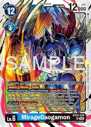 Image for MirageGaogamon (BT25-029 SR) (BT-25) - Digimon Card Game