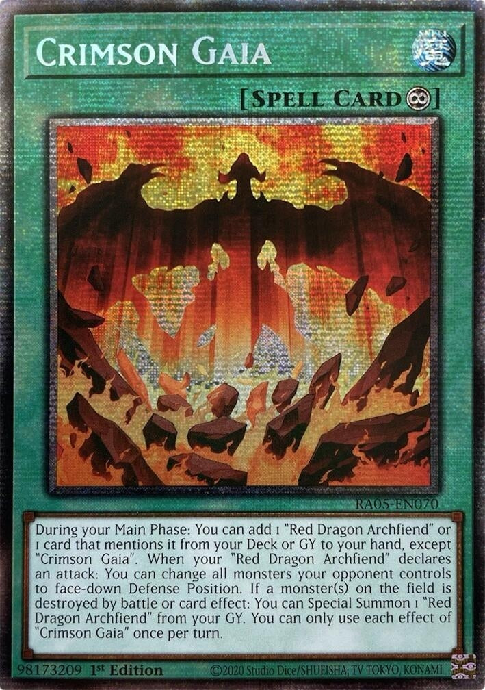 Image for Crimson Gaia (Starlight Rare) (RA05-EN070) (RA05) - YuGiOh