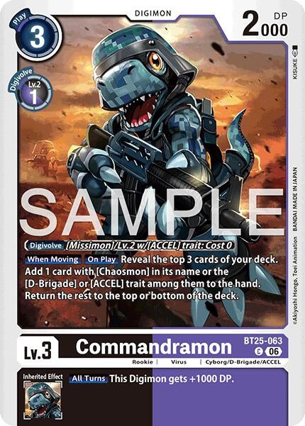 Image for Commandramon (BT25-063 C) (BT-25) - Digimon Card Game
