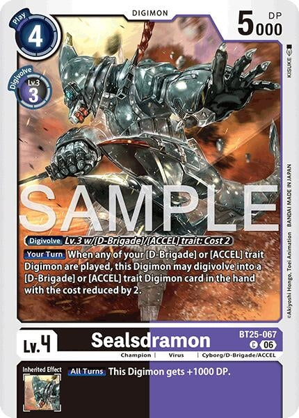 Image for Sealsdramon (BT25-067 C) (BT-25) - Digimon Card Game
