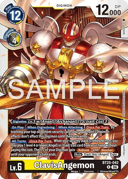 Image for ClavisAngemon (BT25-042 R) (BT-25) - Digimon Card Game