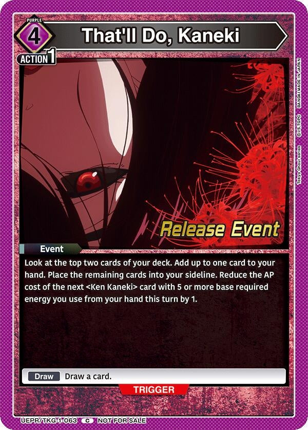 Image for That'll Do, Kaneki (UEPR/TKG-1-063) (UE18BT_RE) - Union Arena