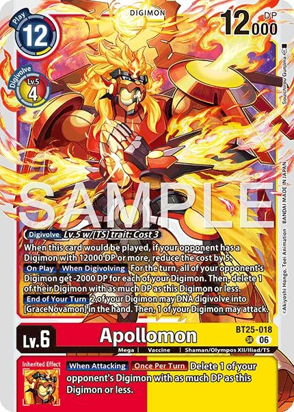 Image for Apollomon (BT25-018 SR) (BT-25) - Digimon Card Game