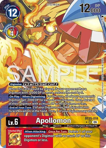 Image for Apollomon (Alternate Art) (BT25-018 SR) (BT-25) - Digimon Card Game