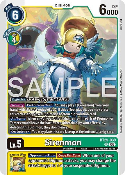 Image for Sirenmon (BT25-039 R) (BT-25) - Digimon Card Game