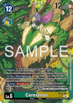 Image for Ceresmon (Alternate Art) (BT25-059 SR) (BT-25) - Digimon Card Game