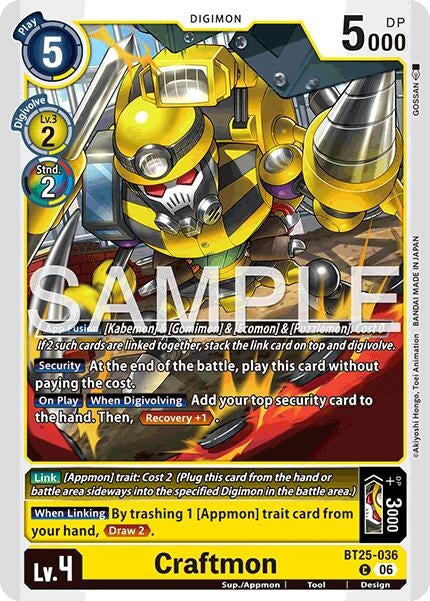 Image for Craftmon (BT25-036 C) (BT-25) - Digimon Card Game