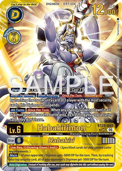 Image for Habakirimon // Habakiri (Alternate Art) (BT25-043 UR) (BT-25) - Digimon Card Game