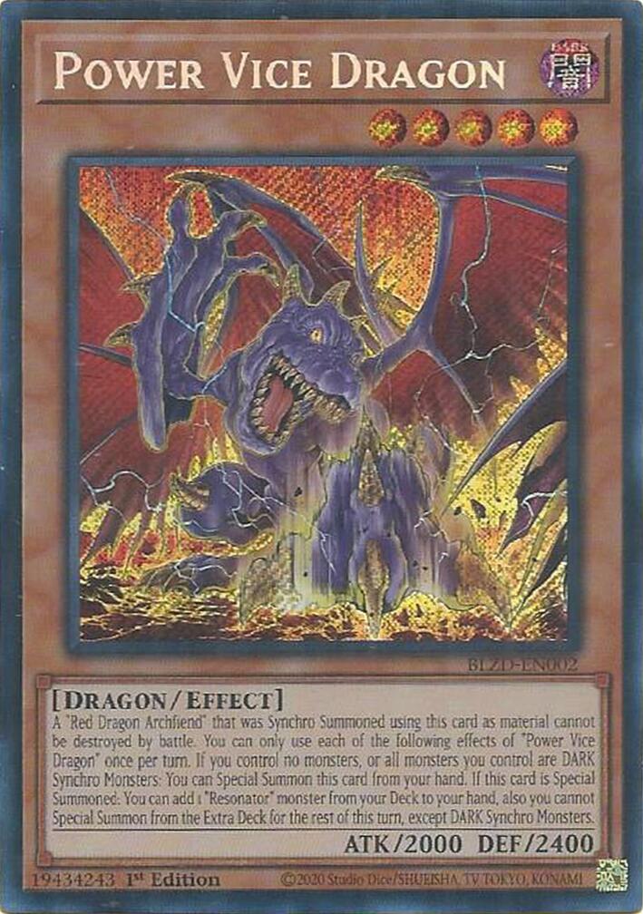 Dragón vicio de poder [BLZD-EN002] Secreta Rara