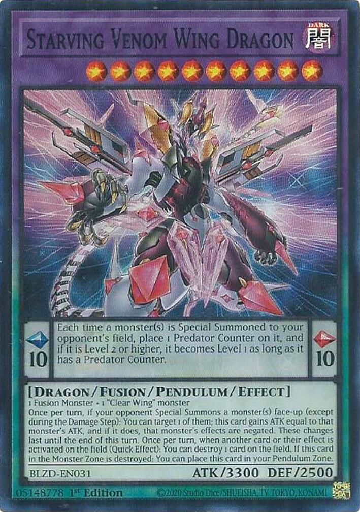 Dragón Alado de Veneno Hambriento [BLZD-EN031] Súper Rara