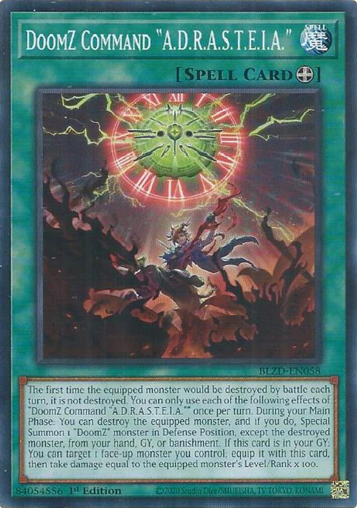 DoomZ Command "A.D.R.A.S.T.E.I.A." [BLZD-EN058] Común