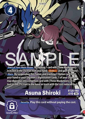 Image for Asuna Shiroki (SP) (BT25-092 SR) (BT-25) - Digimon Card Game