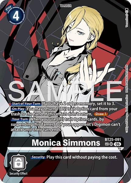 Image for Monica Simmons (SP) (BT25-091 SR) (BT-25) - Digimon Card Game