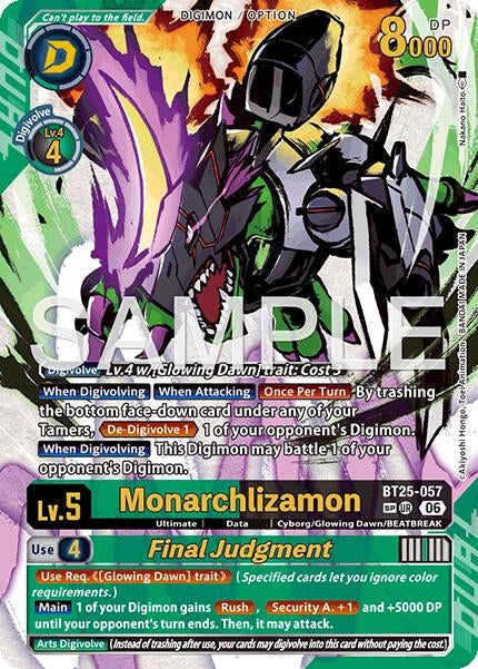Image for Monarchlizamon // Final Judgement (SP) (BT25-057 UR) (BT-25) - Digimon Card Game