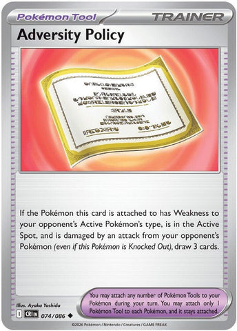 Image for Adversity Policy (074/086) (CRI) - Pokemon
