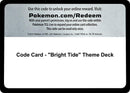 Image for Code Card - "Bright Tide" Theme Deck (SM01) - Pokemon
