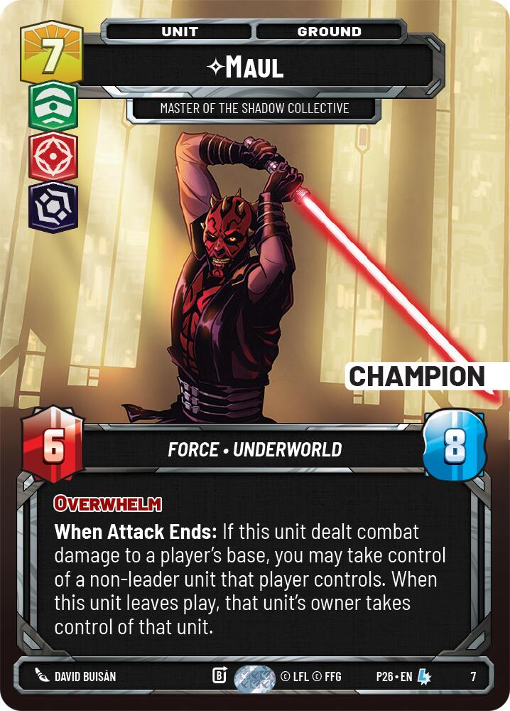 Maul - Master of the Shadow Collective (7) (Champion) (7) [Organized Play Promos]