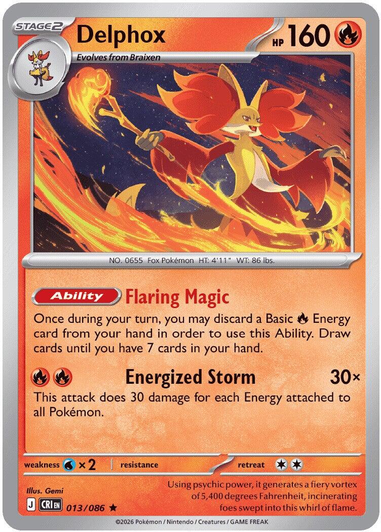 Delphox (013/086) (Exclusiva del Mazo) [Megaevolución: El Despertar del Caos]