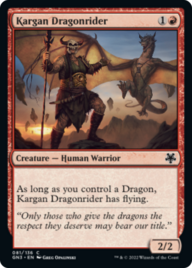 Kargan, chevaucheur de dragons [Soirée jeux : Chacun pour soi]