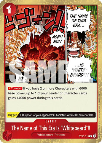 ¡¡El nombre de esta era es "Barbablanca"!! [Mazo de Inicio EX: Gear 5]