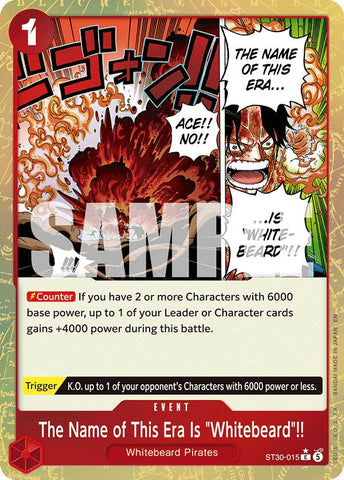 ¡¡El nombre de esta era es "Barbablanca"!! (Paralelo) [Mazo de Inicio EX: Gear 5]