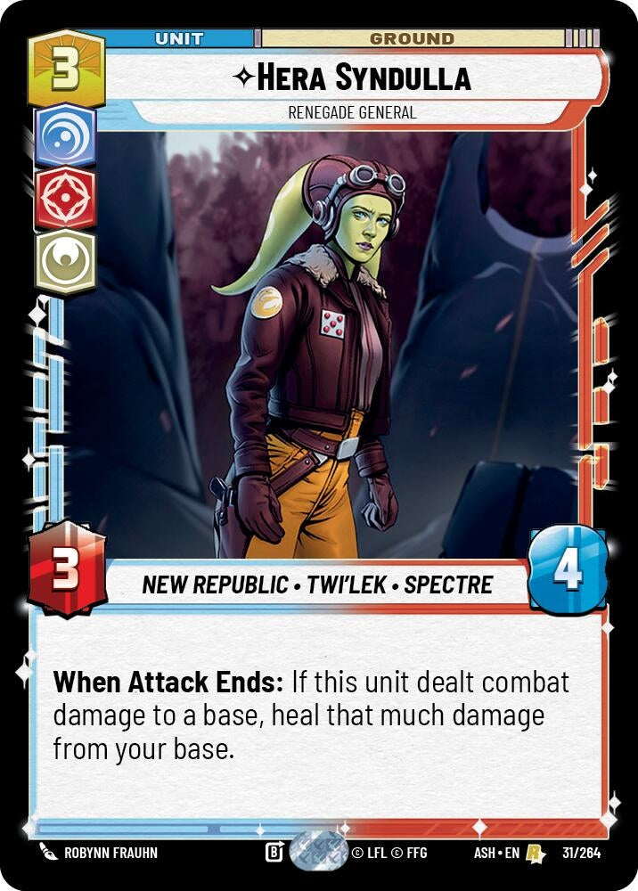Image for Hera Syndulla - Renegade General (31/264) (ASH) - Star Wars: Unlimited