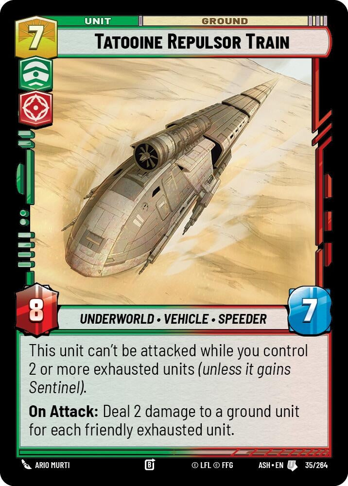 Image for Tatooine Repulsor Train (35/264) (ASH) - Star Wars: Unlimited