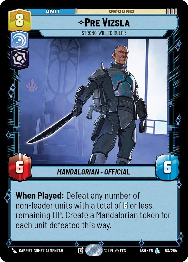 Image for Pre Vizsla - Strong-Willed Ruler (53/264) (ASH) - Star Wars: Unlimited