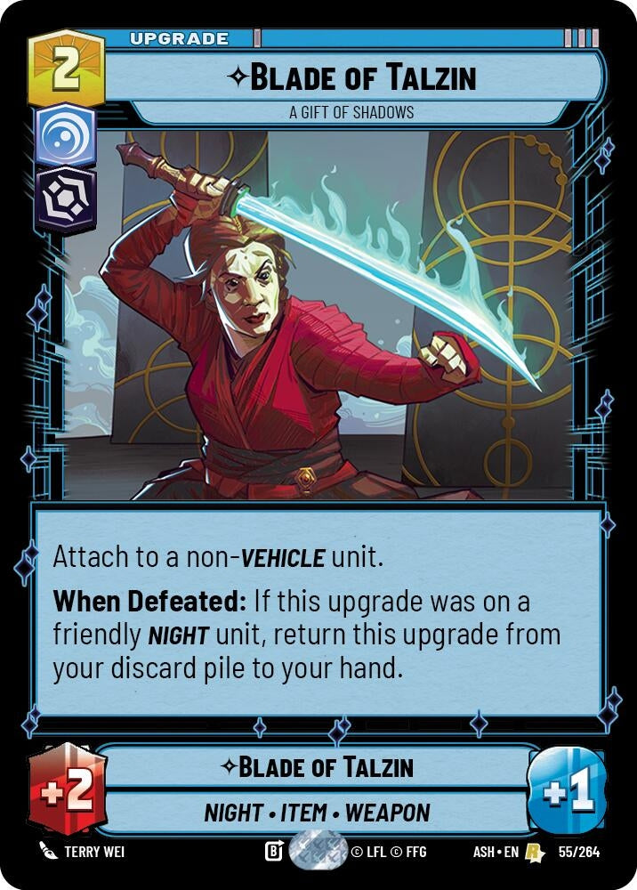 Image for Blade of Talzin - A Gift of Shadows (55/264) (ASH) - Star Wars: Unlimited