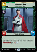 Image for Gallius Rax - Counselor to the Empire (100/264) (ASH) - Star Wars: Unlimited