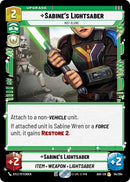 Image for Sabine's Lightsaber - Not Alone (114/264) (ASH) - Star Wars: Unlimited