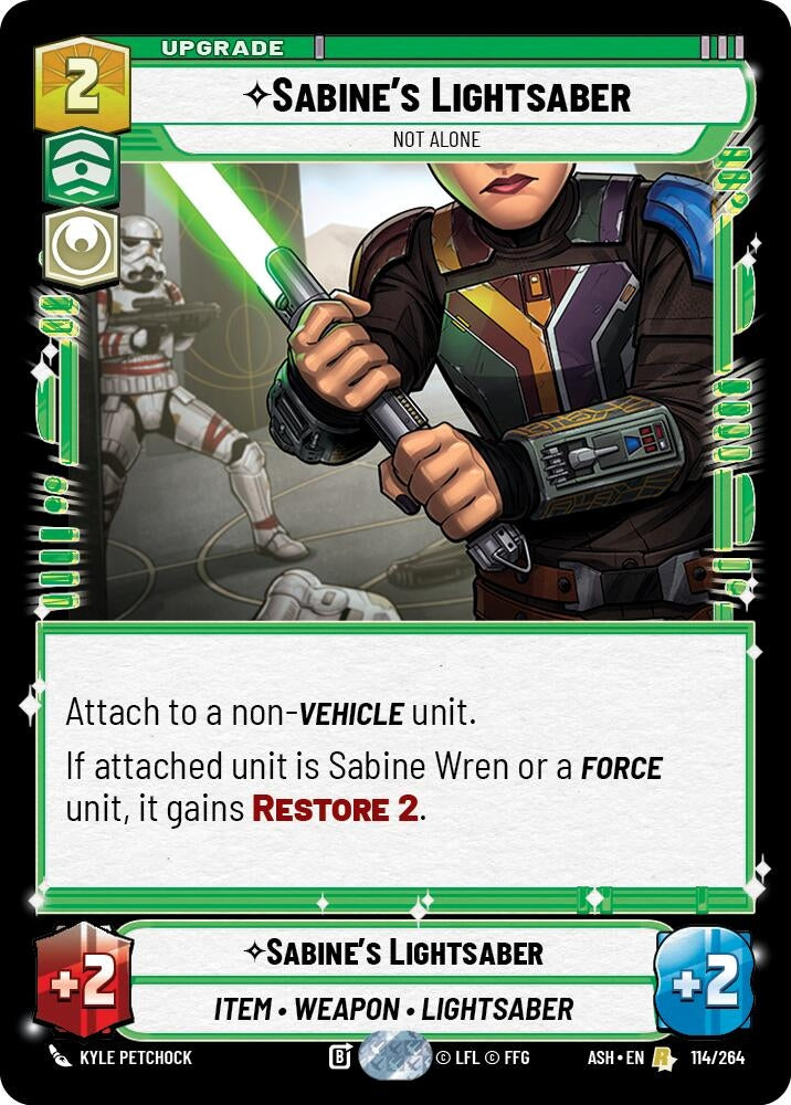 Image for Sabine's Lightsaber - Not Alone (114/264) (ASH) - Star Wars: Unlimited