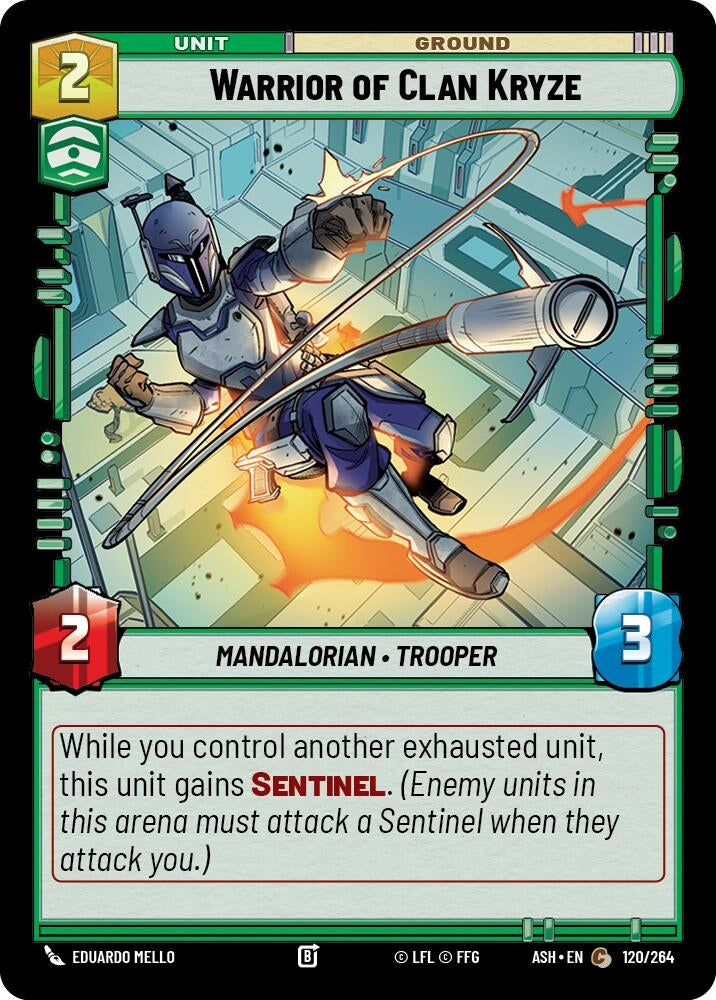 Image for Warrior of Clan Kryze (120/264) (ASH) - Star Wars: Unlimited