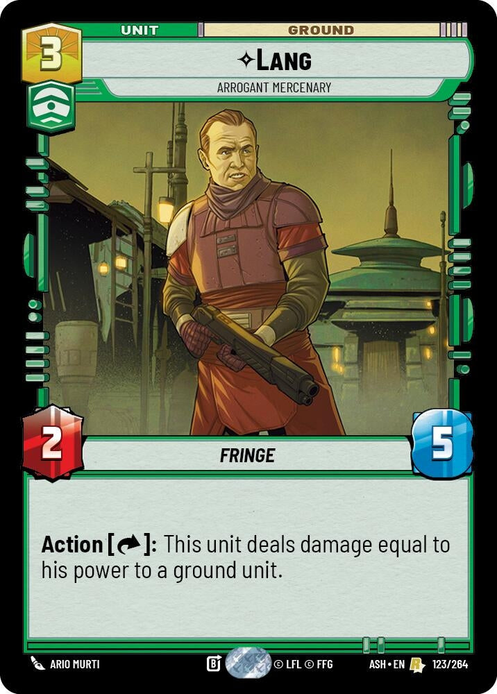 Image for Lang - Arrogant Mercenary (123/264) (ASH) - Star Wars: Unlimited