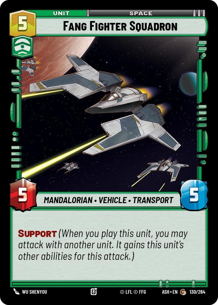 Image for Fang Fighter Squadron (130/264) (ASH) - Star Wars: Unlimited