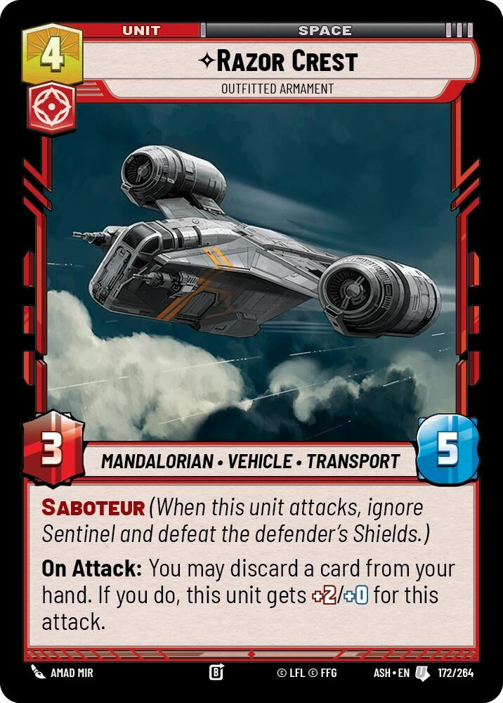 Image for Razor Crest - Outfitted Armament (172/264) (ASH) - Star Wars: Unlimited