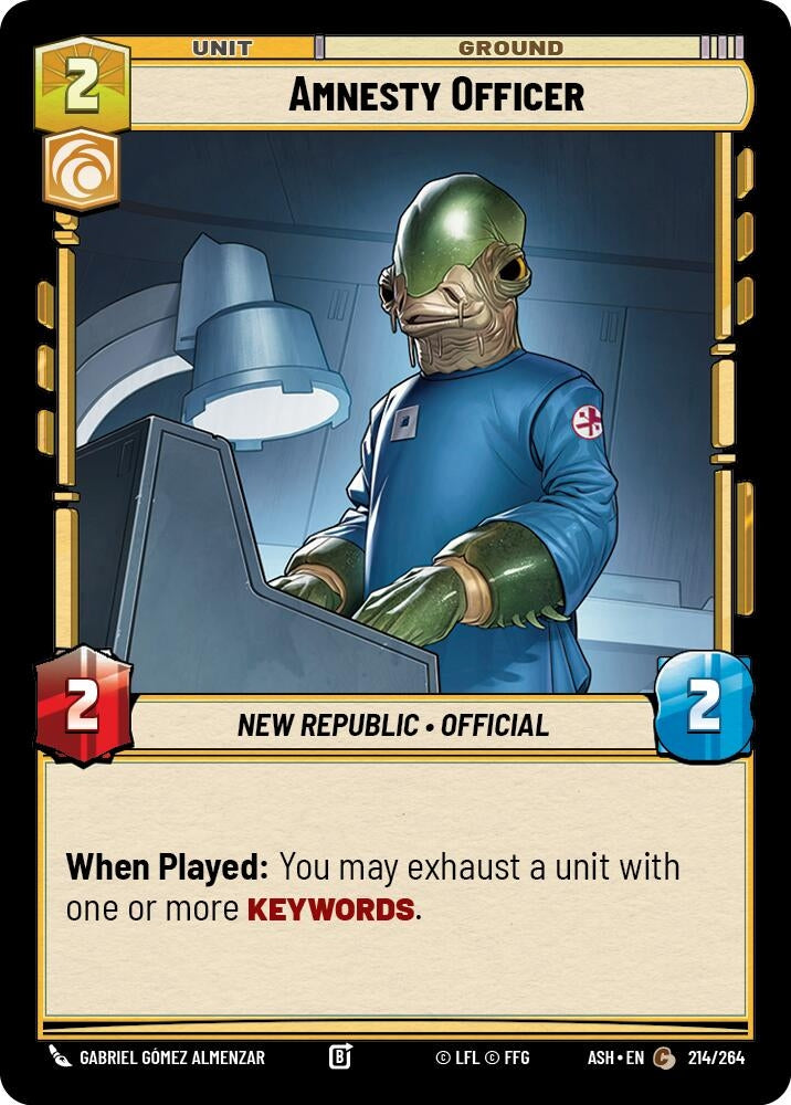 Image for Amnesty Officer (214/264) (ASH) - Star Wars: Unlimited