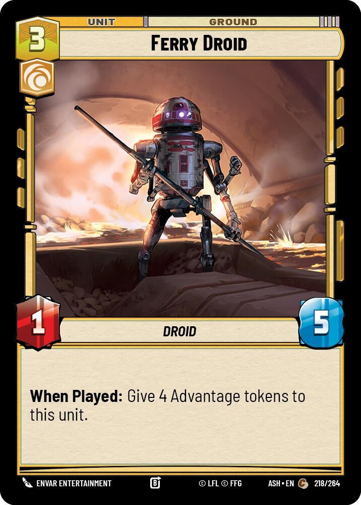 Image for Ferry Droid (218/264) (ASH) - Star Wars: Unlimited