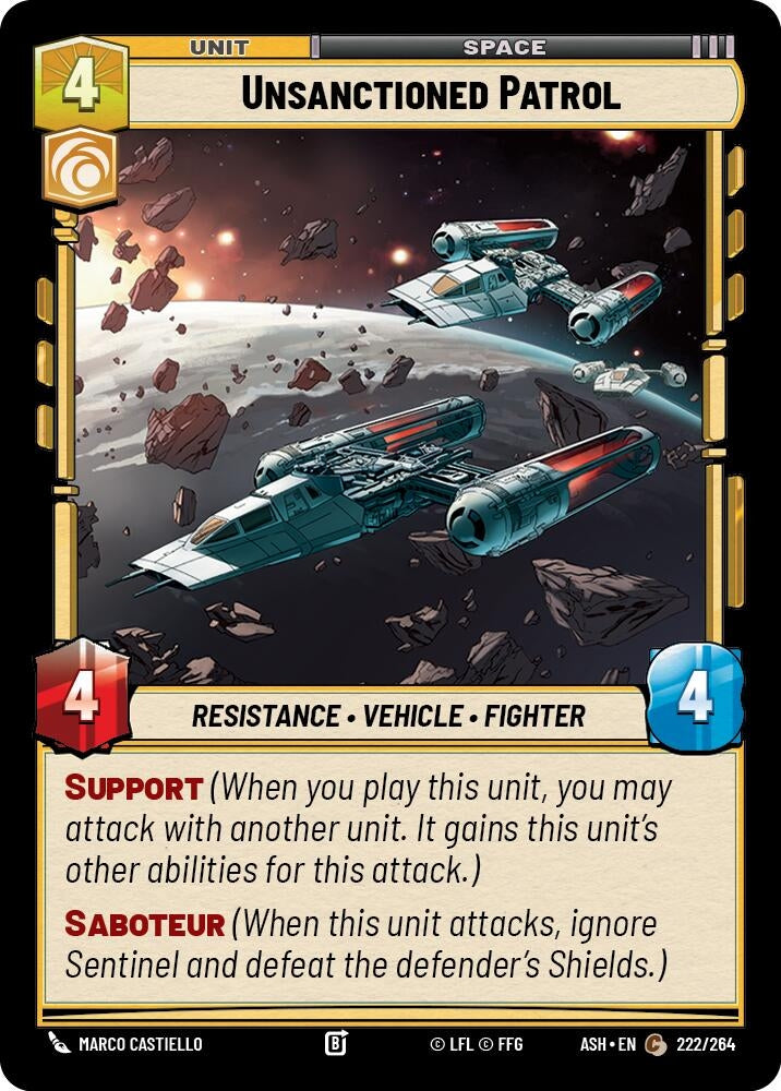 Image for Unsanctioned Patrol (222/264) (ASH) - Star Wars: Unlimited