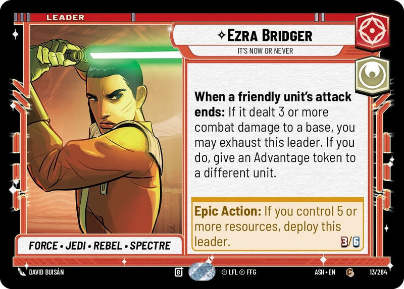 Image for Ezra Bridger - It's Now or Never (13/264) (ASH) - Star Wars: Unlimited