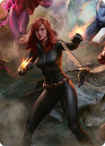 Viuda Negra, Tarjeta de Arte de Experto en Intel [Serie de Arte de Marvel Super Heroes]