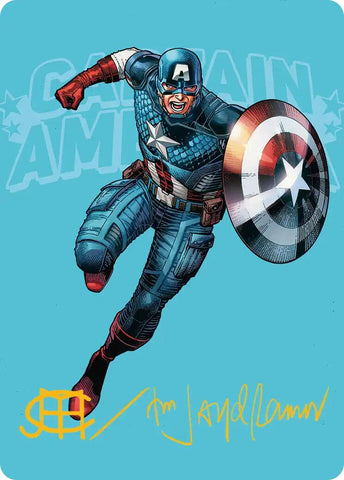 Capitán América, Tarjeta de Arte de Súper Soldado (Firma Estampada en Oro) [Serie de Arte de Marvel Super Heroes]