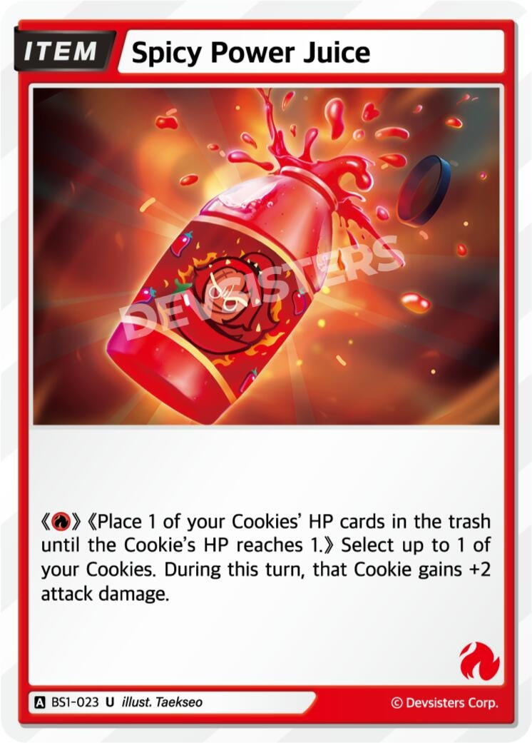 Image for Spicy Power Juice (BS1-023) (BS1-BS2) - CookieRun: Braverse TCG