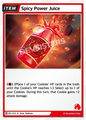 Image for Spicy Power Juice (BS1-023) (BS1-BS2) - CookieRun: Braverse TCG
